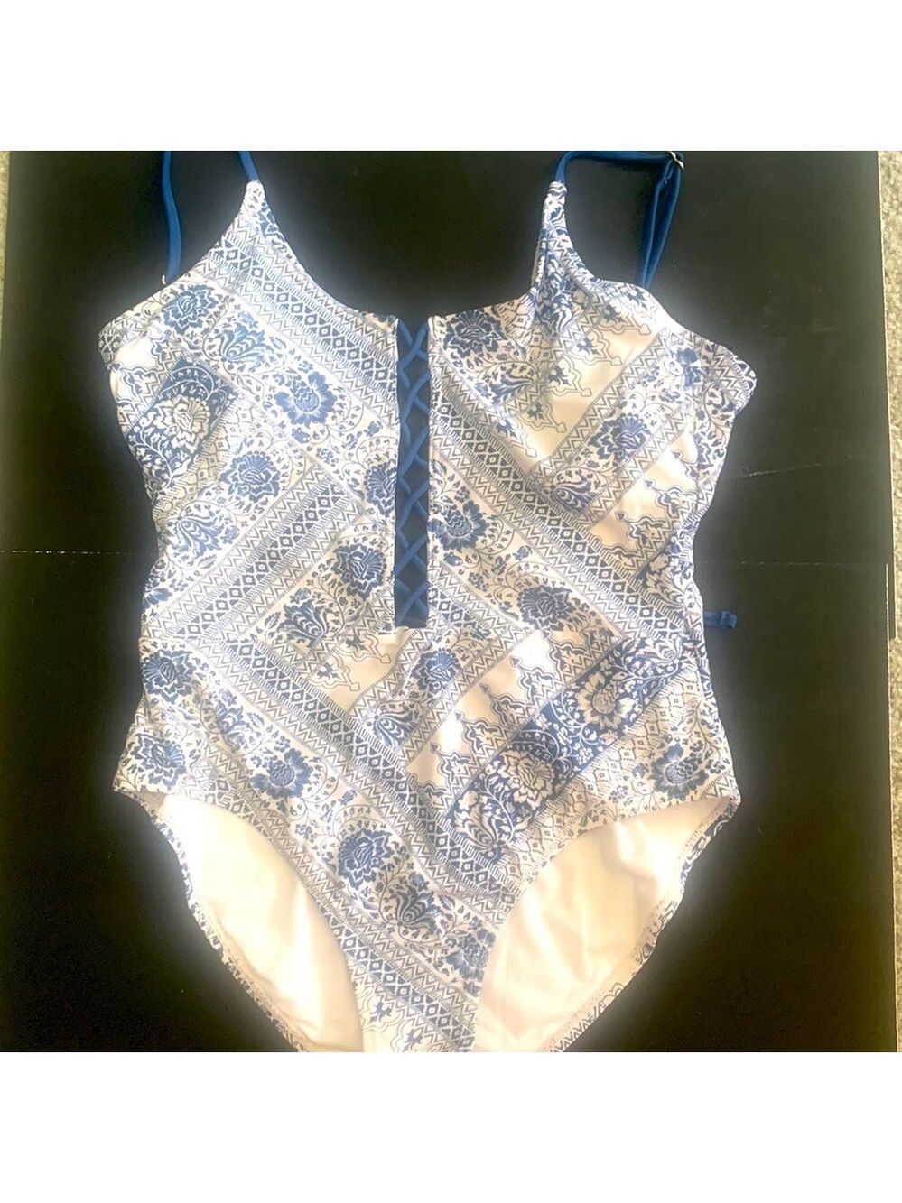 96DEGREES Paisley Swimsuit Large